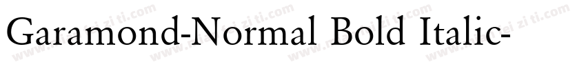 Garamond-Normal Bold Italic字体转换